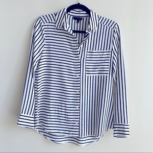 Top shop navy strip shirt